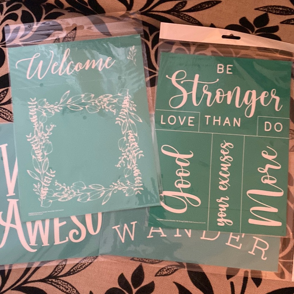 🎀 NEW Chalk Couture Stencils Bundle of 4 8.5 x 11 Welcome Home Halloween - Picture 2 of 10